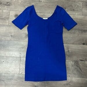 Gorgeous Blue Low Cut Forever 21 Dress